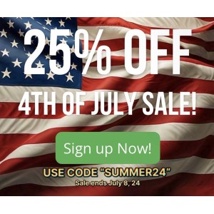 4th of July 25% off Promo