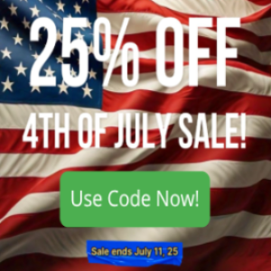 4th of July 25% off Promo