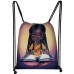 Women's Afro Girl Print Drawstring Travel Bag 